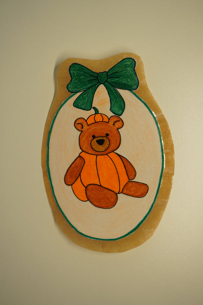 Pumpkin Bear Sticker