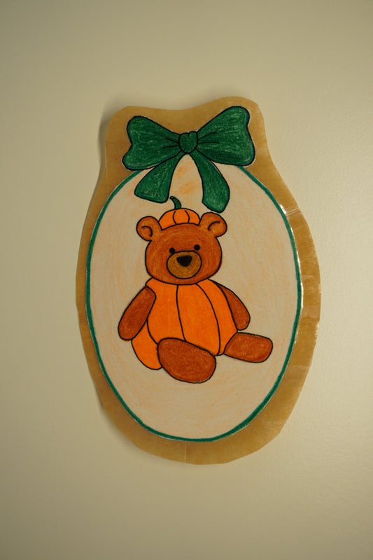 Pumpkin Bear Sticker